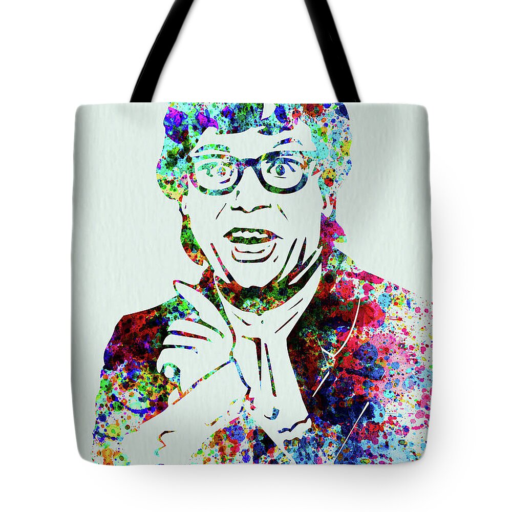 Austin Powers Tote Bag featuring the mixed media Legendary Austin Powers Watercolor by Naxart Studio