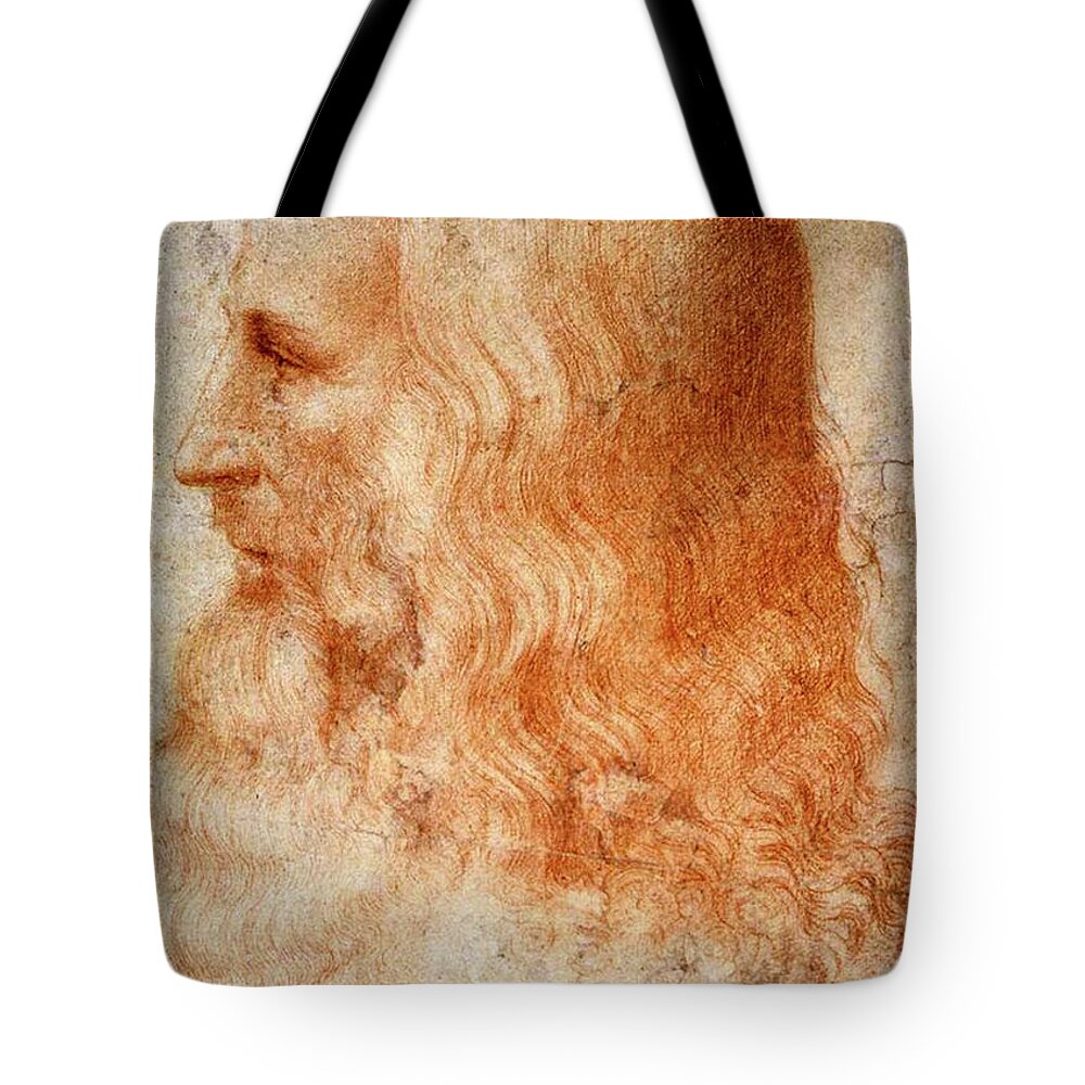 Leonardo Da Vinci Tote Bag featuring the painting Leonardo da Vinci by Francesco Melzi