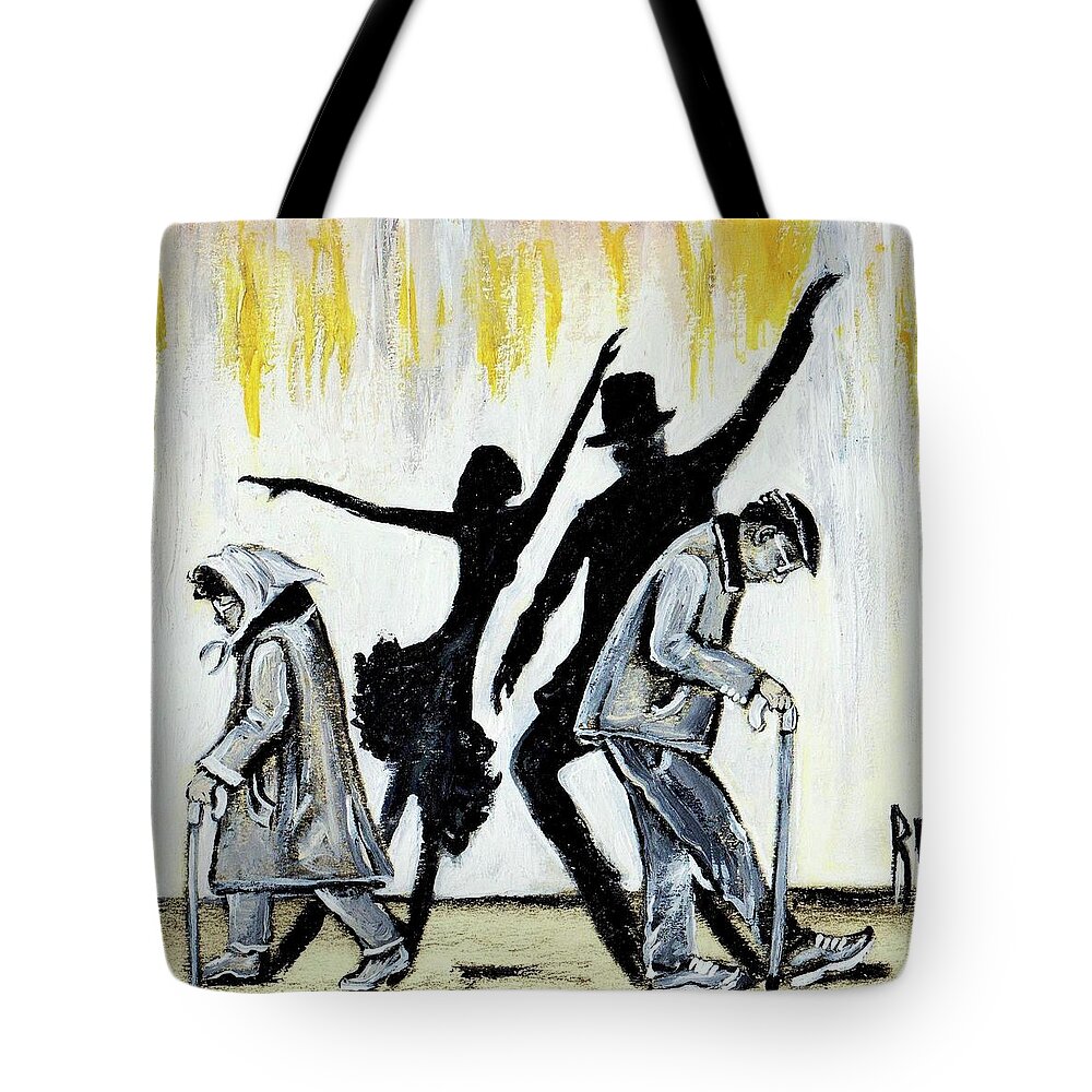 Love Tote Bag featuring the painting Lets Get Back To THIS by Artist RiA