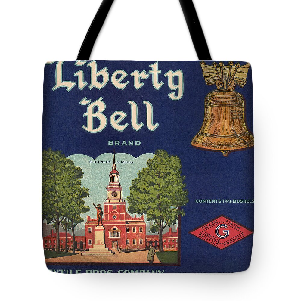 Liberty Tote Bag featuring the painting Liberty Bell Brand by Unknown
