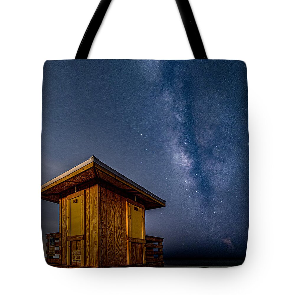 Milky Way Tote Bag featuring the photograph Lido Beach Milky Way by Rod Best