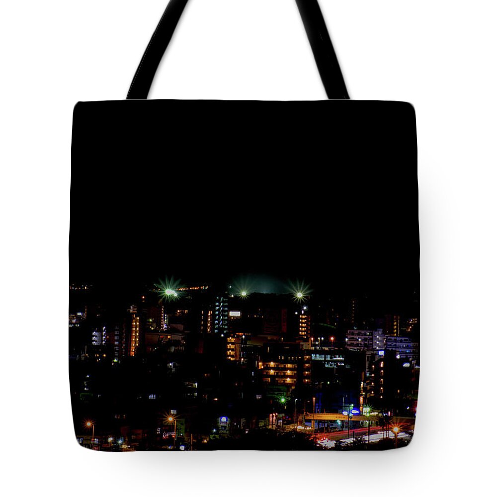 58 Tote Bag featuring the photograph Lights of the city by Eric Hafner