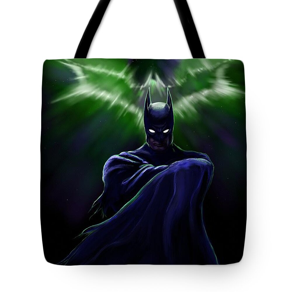 Bat Tote Bag featuring the digital art Like a Bat Out of Hell by Norman Klein