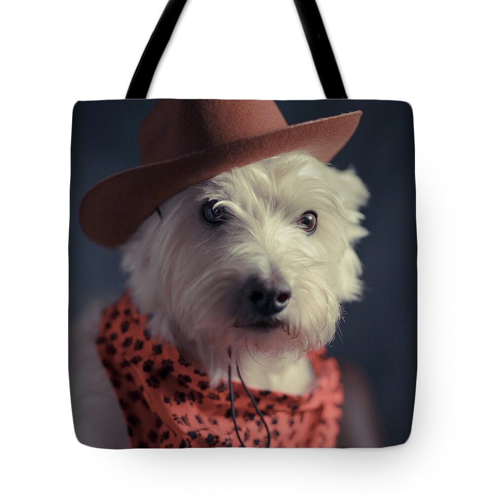 Cowboy Tote Bag featuring the photograph Little Cowpoke by Edward Fielding