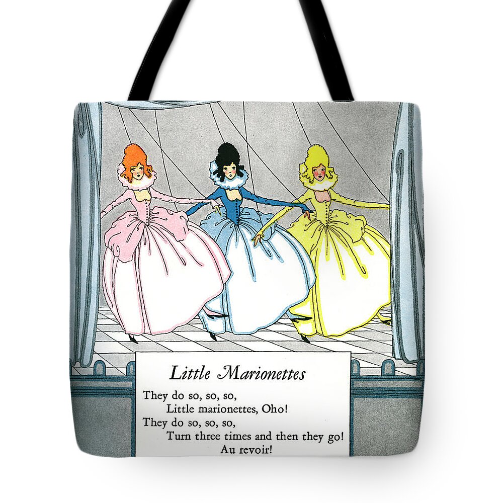 Marionette Tote Bag featuring the painting Little Marionettes by Petersham