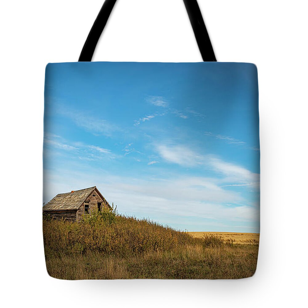Homestead Tote Bag featuring the photograph Little Old House on the Prairie by Phil And Karen Rispin