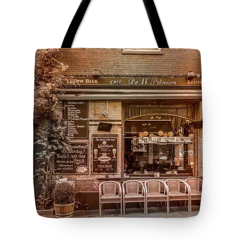 Garden Tote Bag featuring the photograph Little Pub Downtown Amsterdam Old World Charm by Debra and Dave Vanderlaan