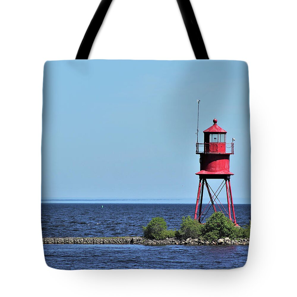 Lighthouse Tote Bag featuring the photograph Little Red by Tim Kuret
