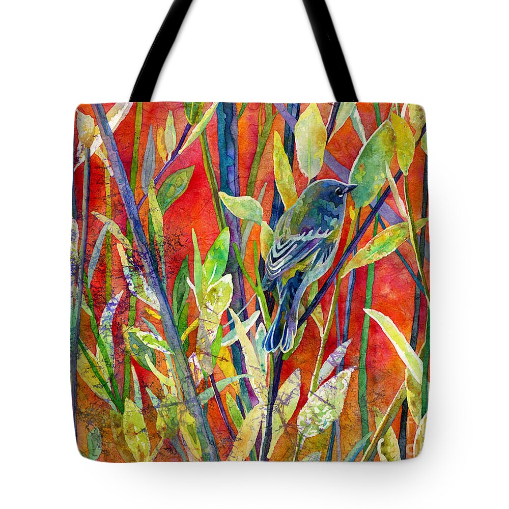 Blue Bird Tote Bag featuring the painting Little Tweet by Hailey E Herrera