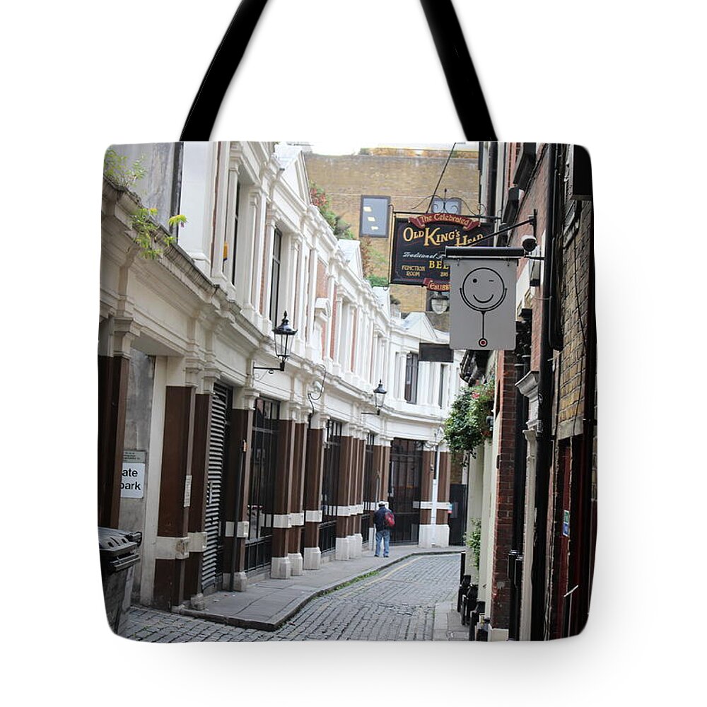 London Tote Bag featuring the photograph London Alley by Laura Smith
