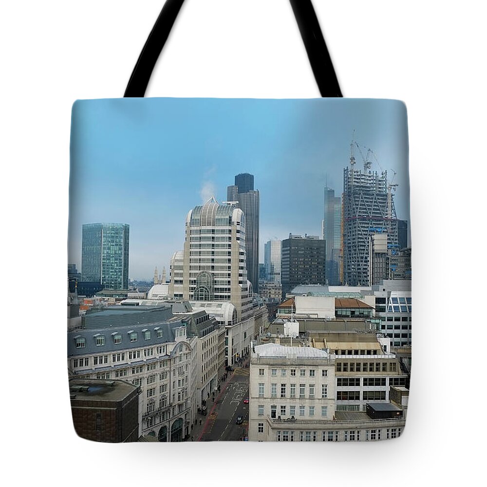 Corporate Business Tote Bag featuring the photograph London Financial District by Travelpix Ltd