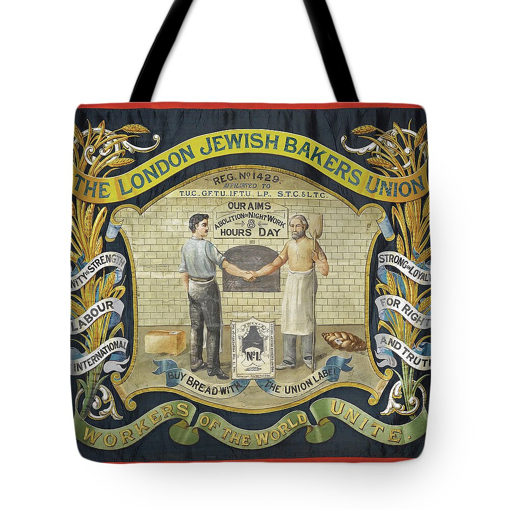 Union Tote Bag featuring the painting London Jewish Bakers� Union by Unknown