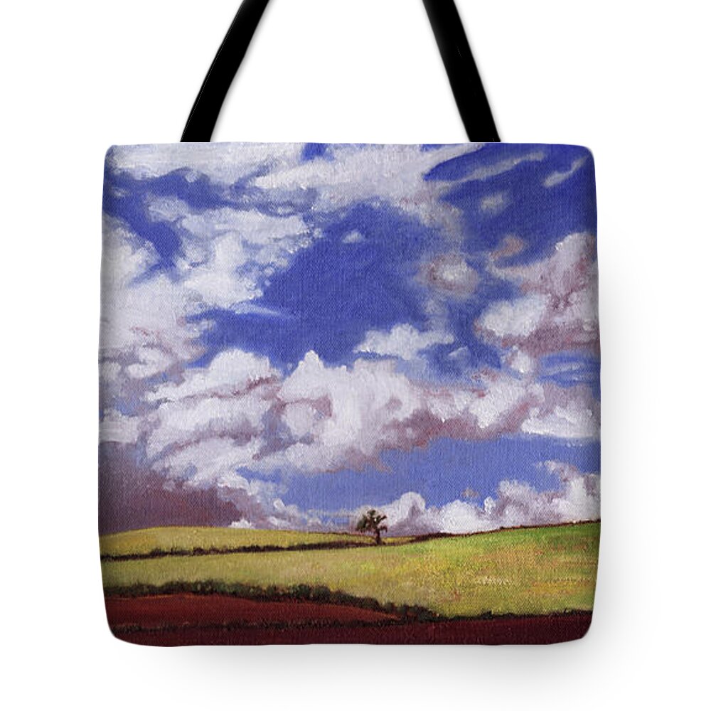 21st Century Tote Bag featuring the painting Lone Tree, 2012 by Helen White