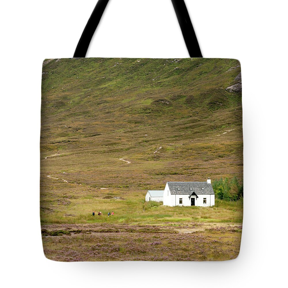 Guesthouse Tote Bag featuring the photograph Lonely House in Scotland by Michalakis Ppalis