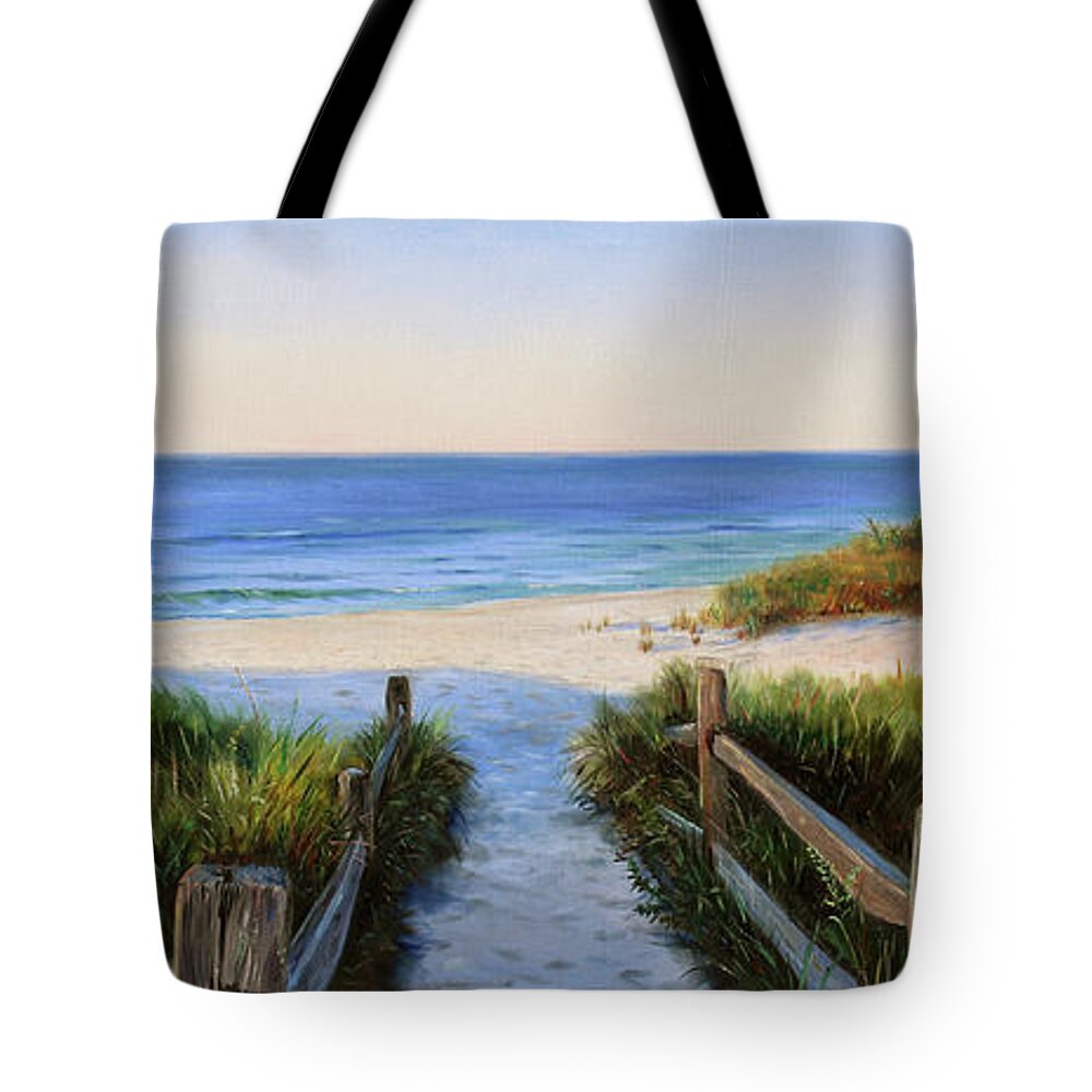 Cape Cod Tote Bag featuring the painting Long Beach, Centerville by Jonathan Gladding
