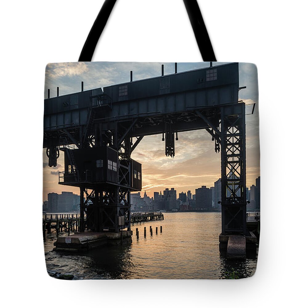 Estock Tote Bag featuring the digital art Long Island City & Historic Structure by Corrado Piccoli