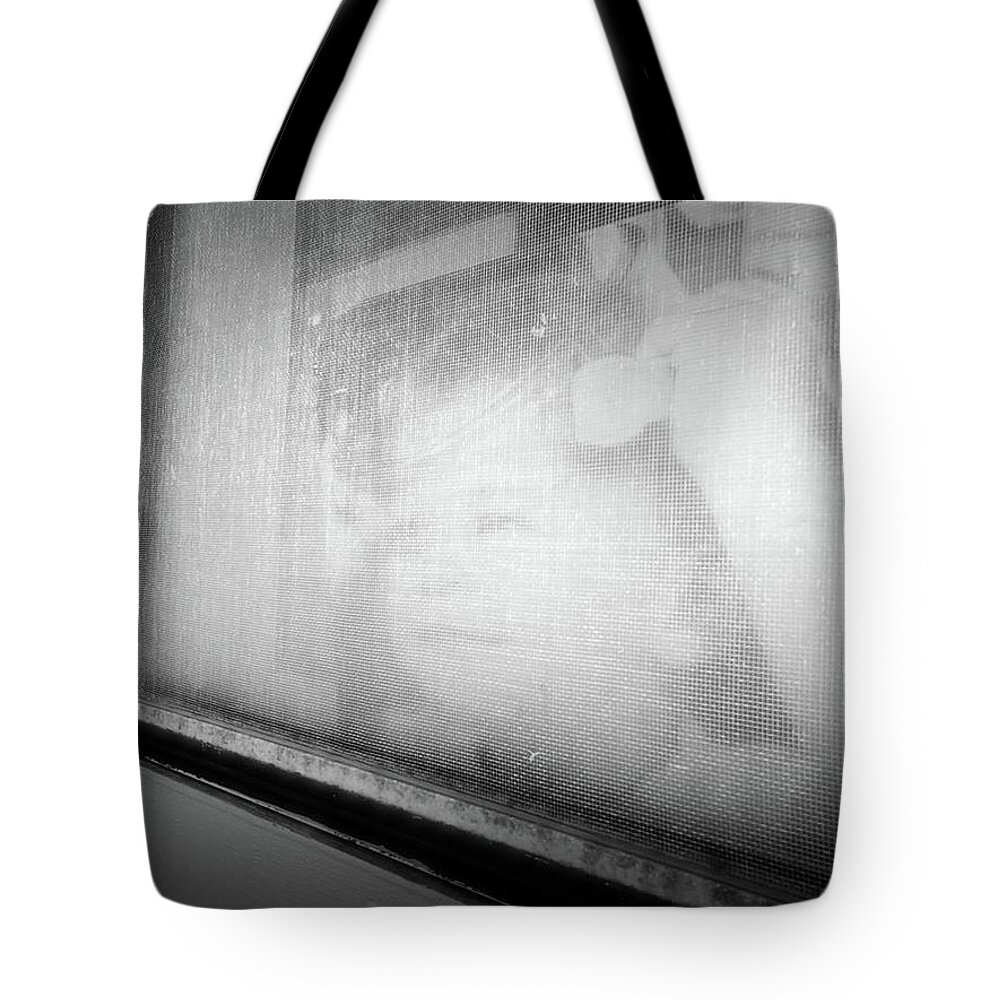 Unusual Portrait Tote Bag featuring the photograph Looking by John Parulis