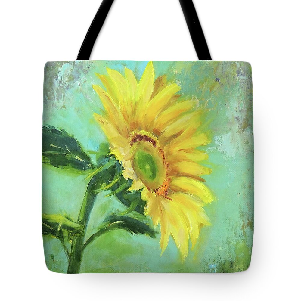 Flower Tote Bag featuring the painting Loose Sunflower by Marsha Karle