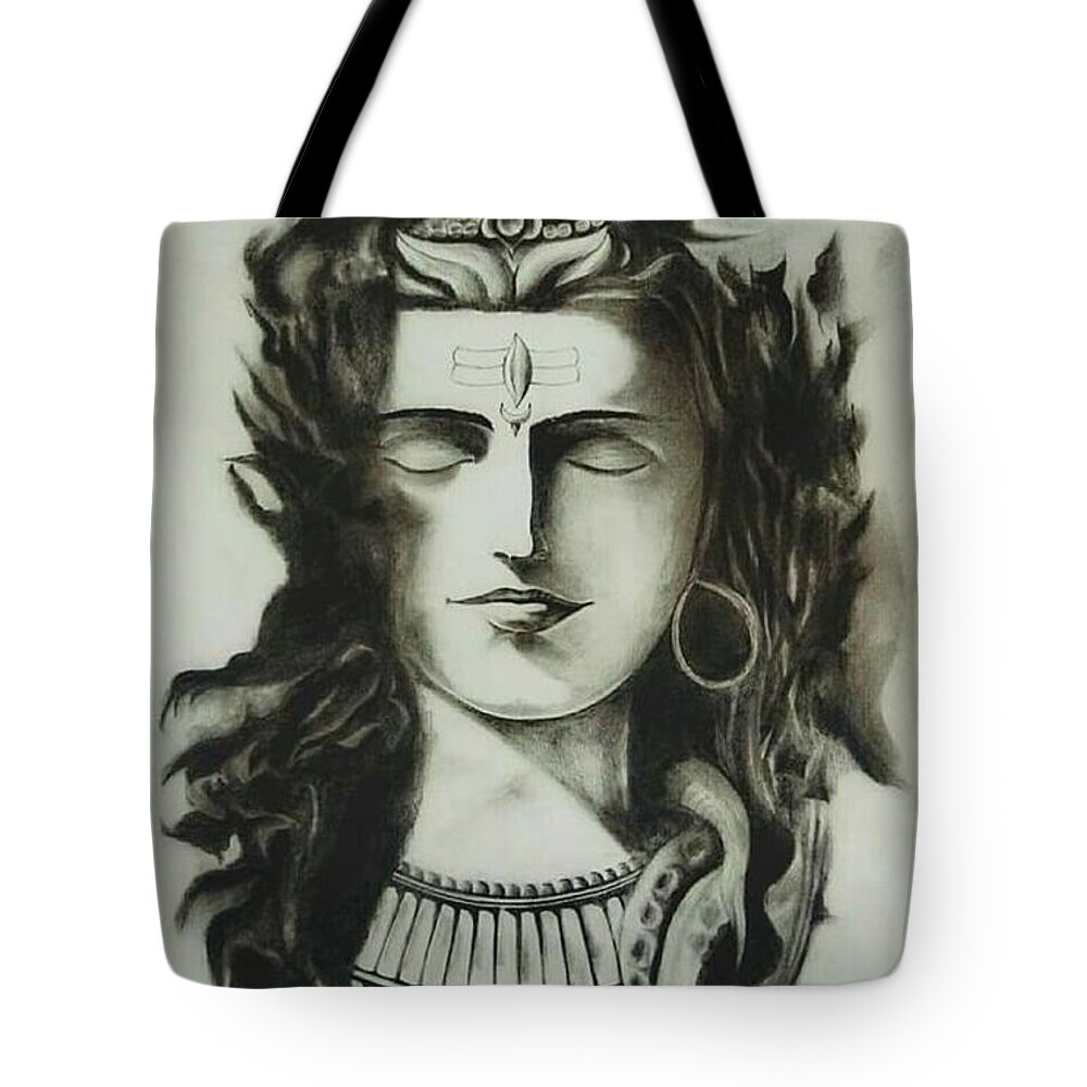 Lord shiva Pencil art Tote Bag by Pradeep Prajapati - Pixels