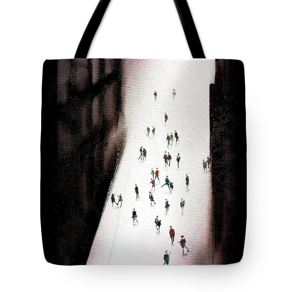 Lost In Franz Kline Tote Bag featuring the painting Lost in Franz by Neil McBride