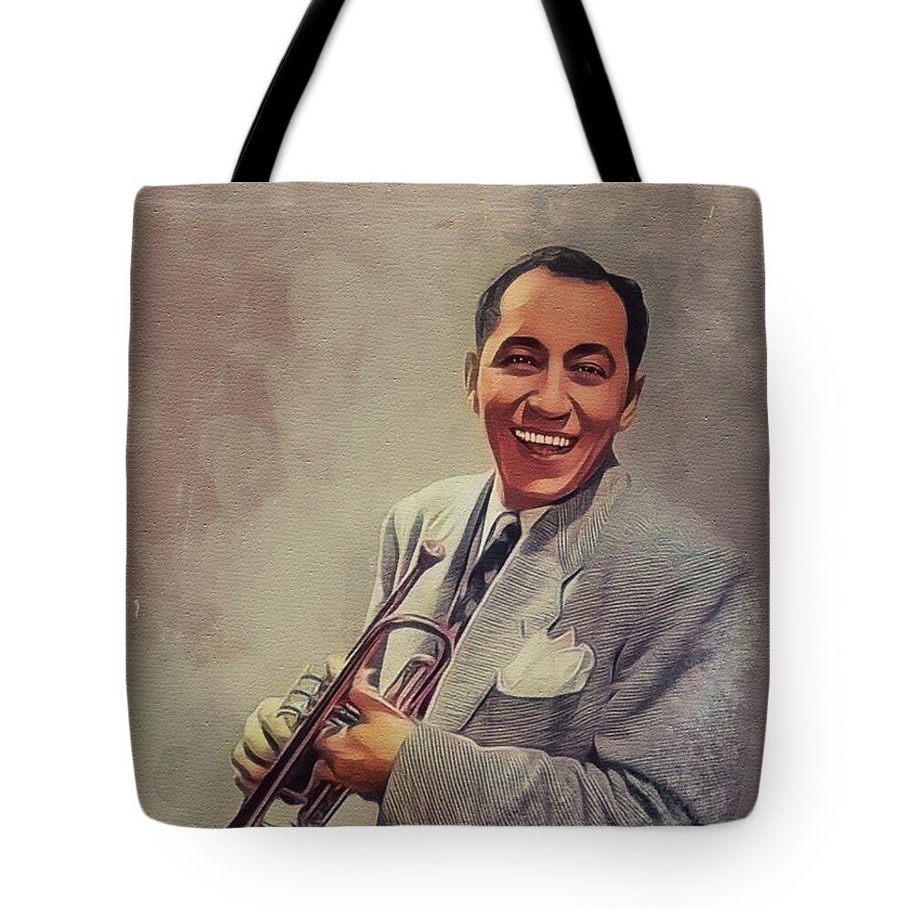 Louis Tote Bag featuring the painting Louis Prima, Music Legend by Esoterica Art Agency