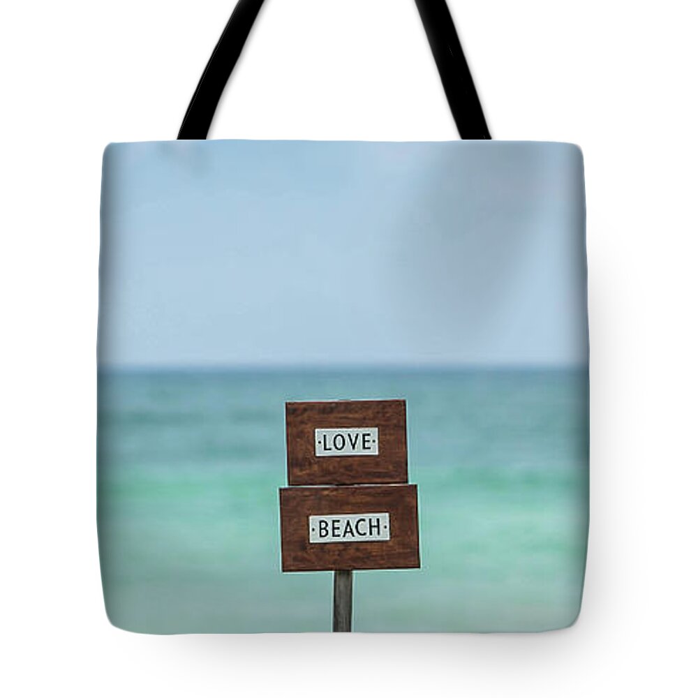 Tulum Tote Bag featuring the photograph Love Beach Tulum, Mexico by Julieta Belmont