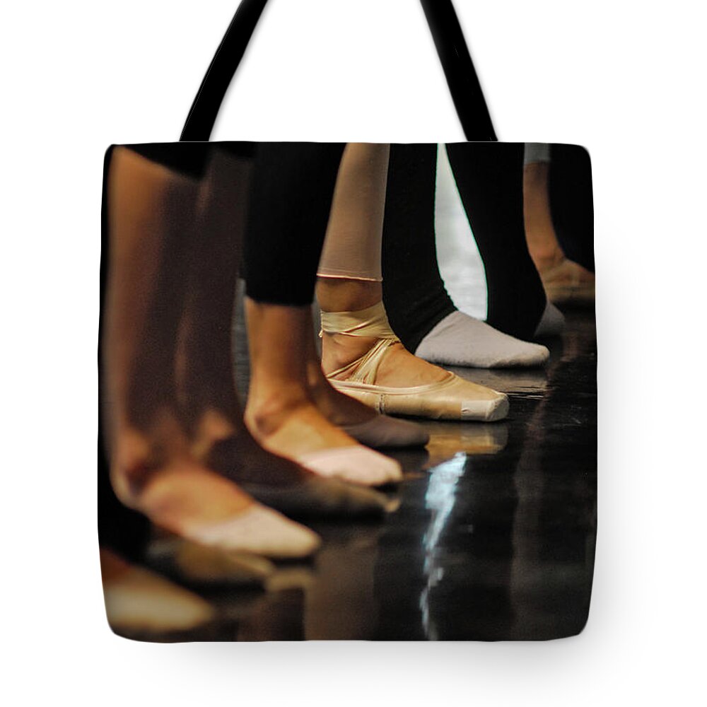People Tote Bag featuring the photograph Low Section View Of A Group Of People by Win-initiative/neleman