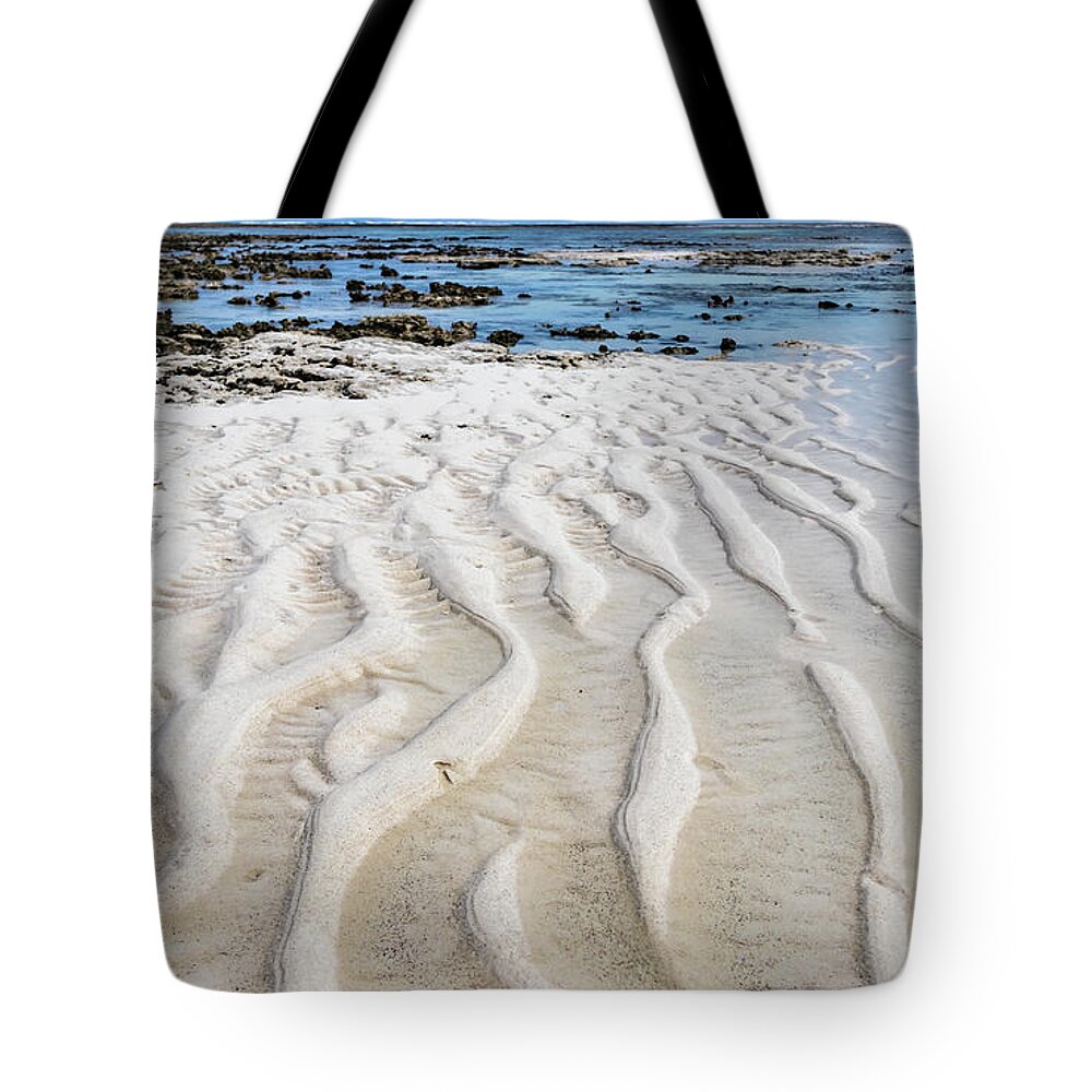Tide Tote Bag featuring the photograph Low tide by Lyl Dil Creations