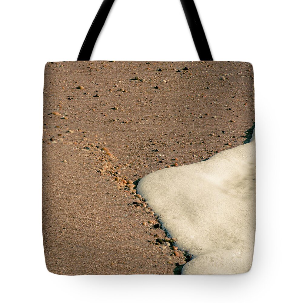 Beach Tote Bag featuring the mixed media Low Tide by Trish Tritz