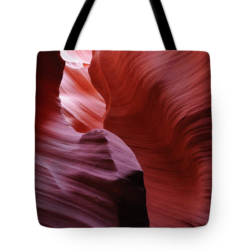 Tranquility Tote Bag featuring the photograph Lower Antelope Canyon by Tom Schwabel