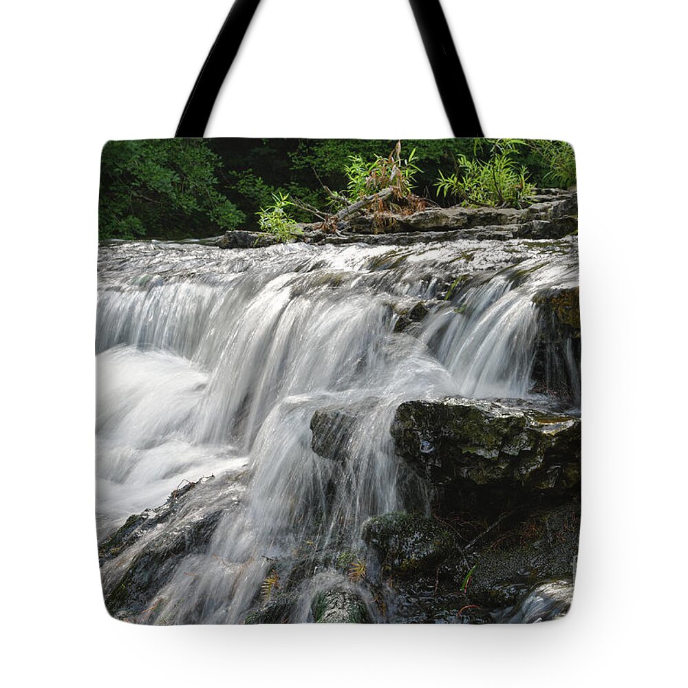 Burgess Falls Tote Bag featuring the photograph Lower Falls 5 by Phil Perkins