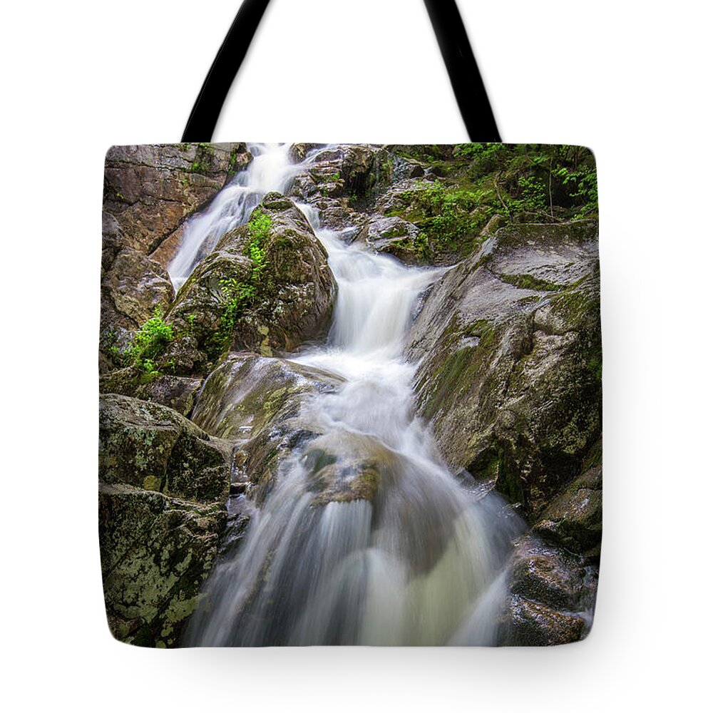 Lower Tote Bag featuring the photograph Lower Gibbs Falls by White Mountain Images