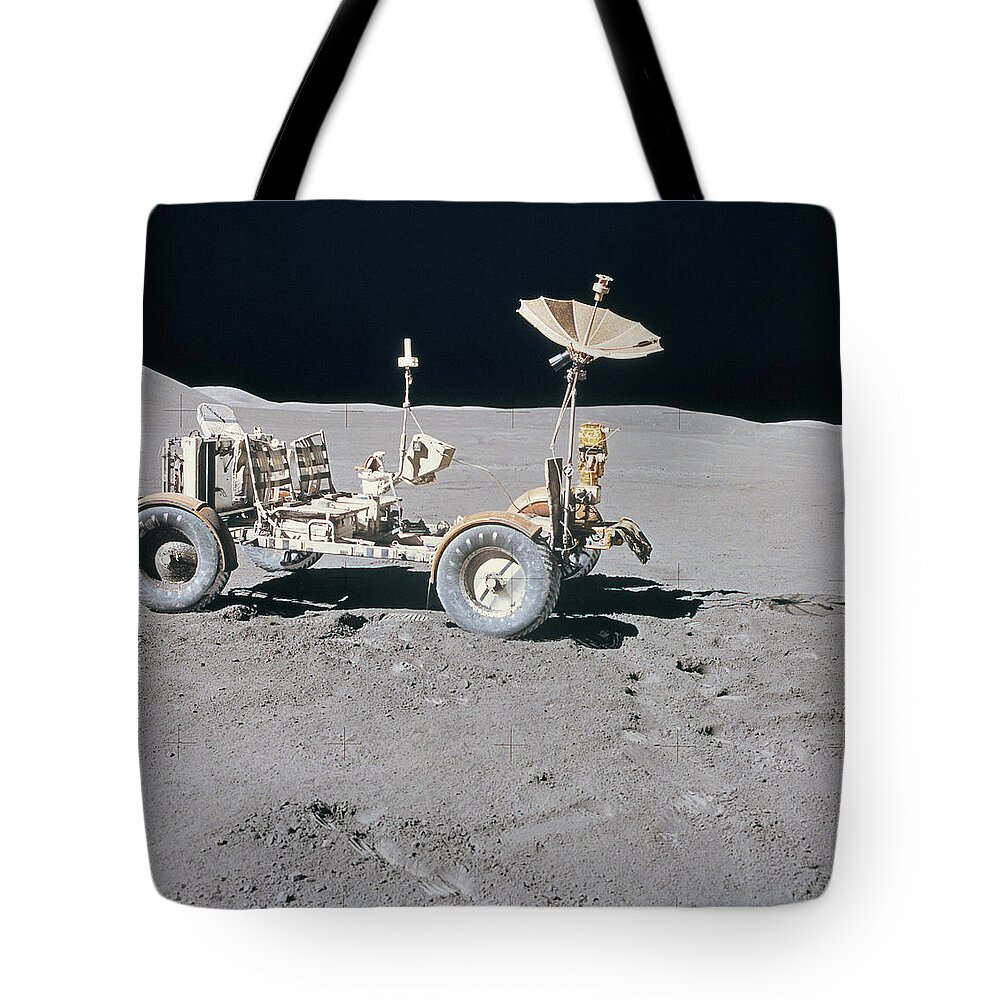Research Tote Bag featuring the photograph Lunar Vehicle On The Surface Of The Moon by Stockbyte