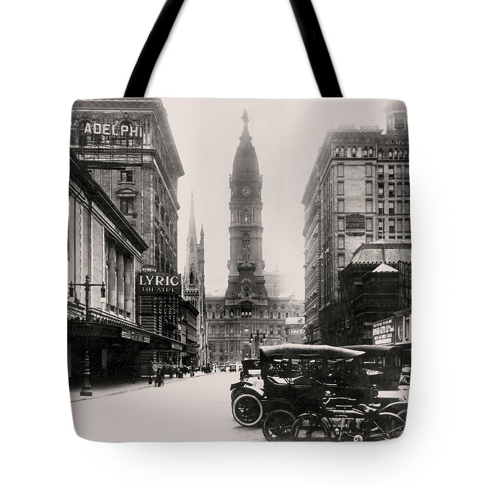  Tote Bag featuring the photograph Lyric theatre by Irvin R Glazer