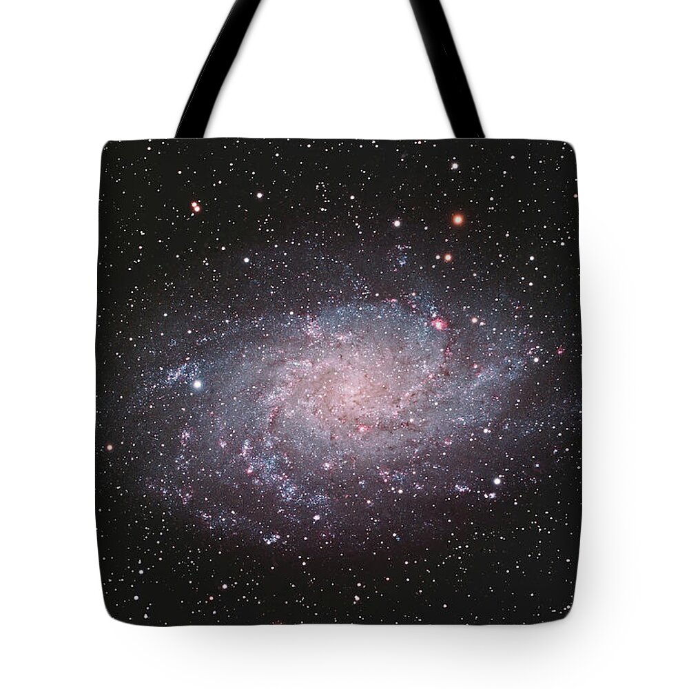 Majestic Tote Bag featuring the photograph M33 Triangulum Galaxy 18.25 Hours by Astrophotography By Terry Hancock Used With Permission