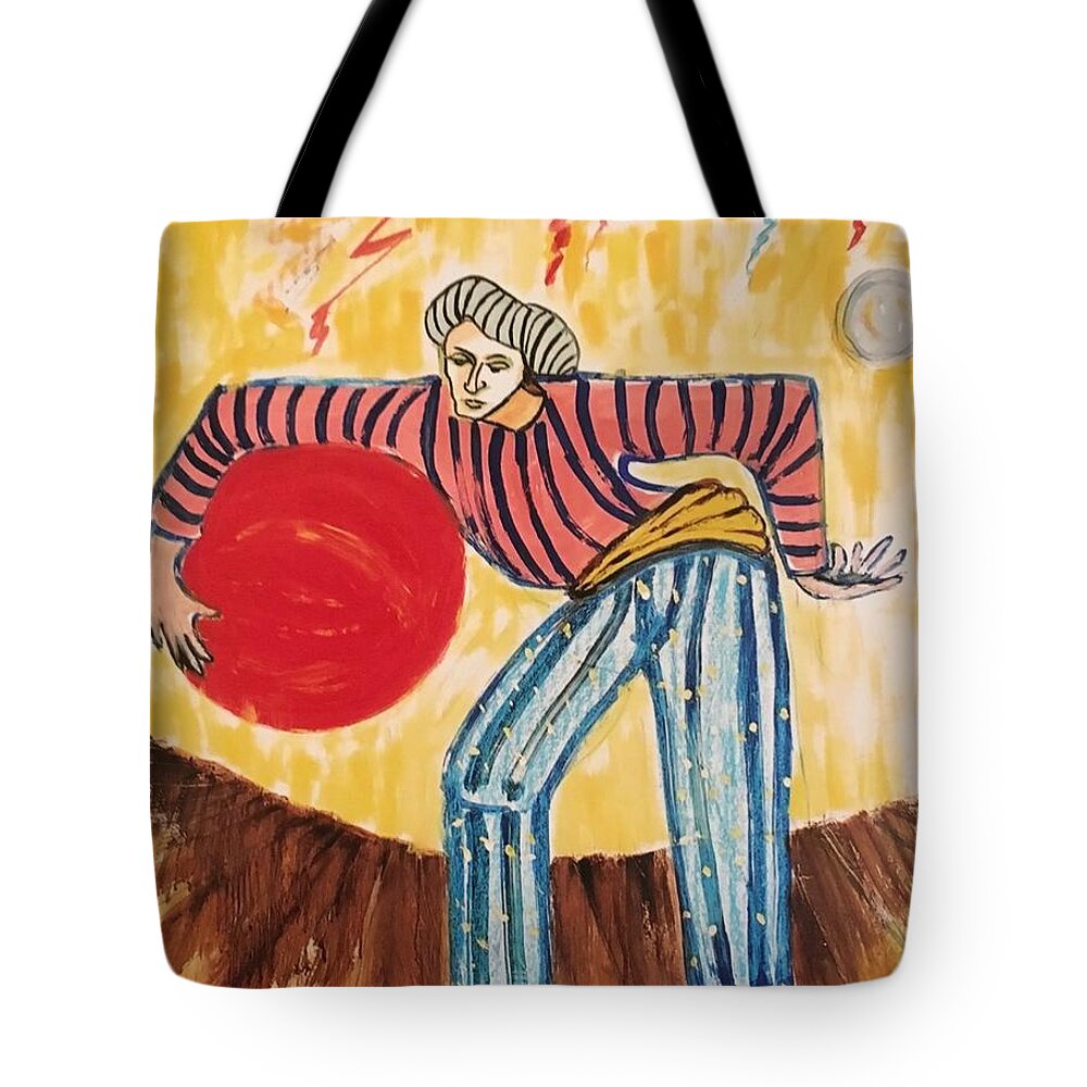 Ricardosart37 Tote Bag featuring the painting Magnificent Sphere Energy by Ricardo Penalver deceased