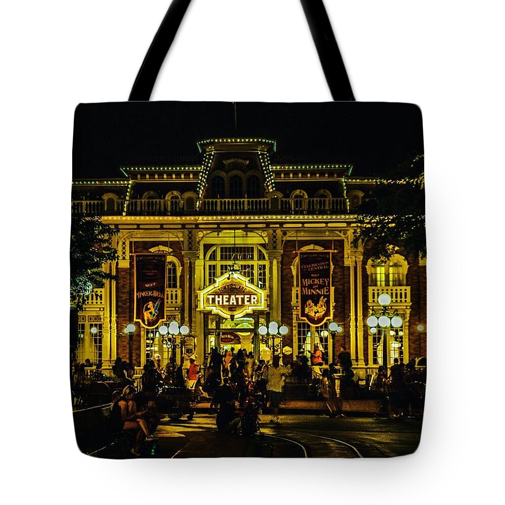  Tote Bag featuring the photograph Main Street Theater by Rodney Lee Williams