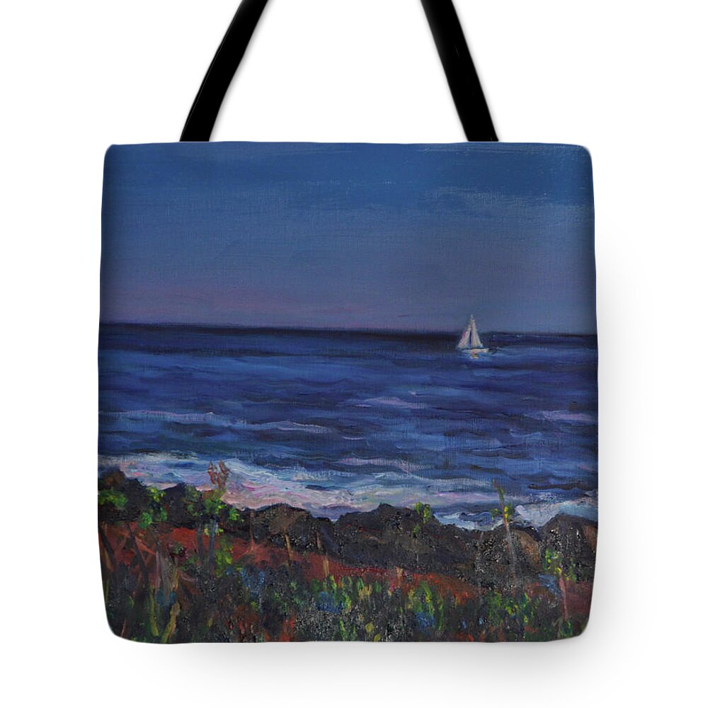 Maine Tote Bag featuring the painting Maine by Beth Riso