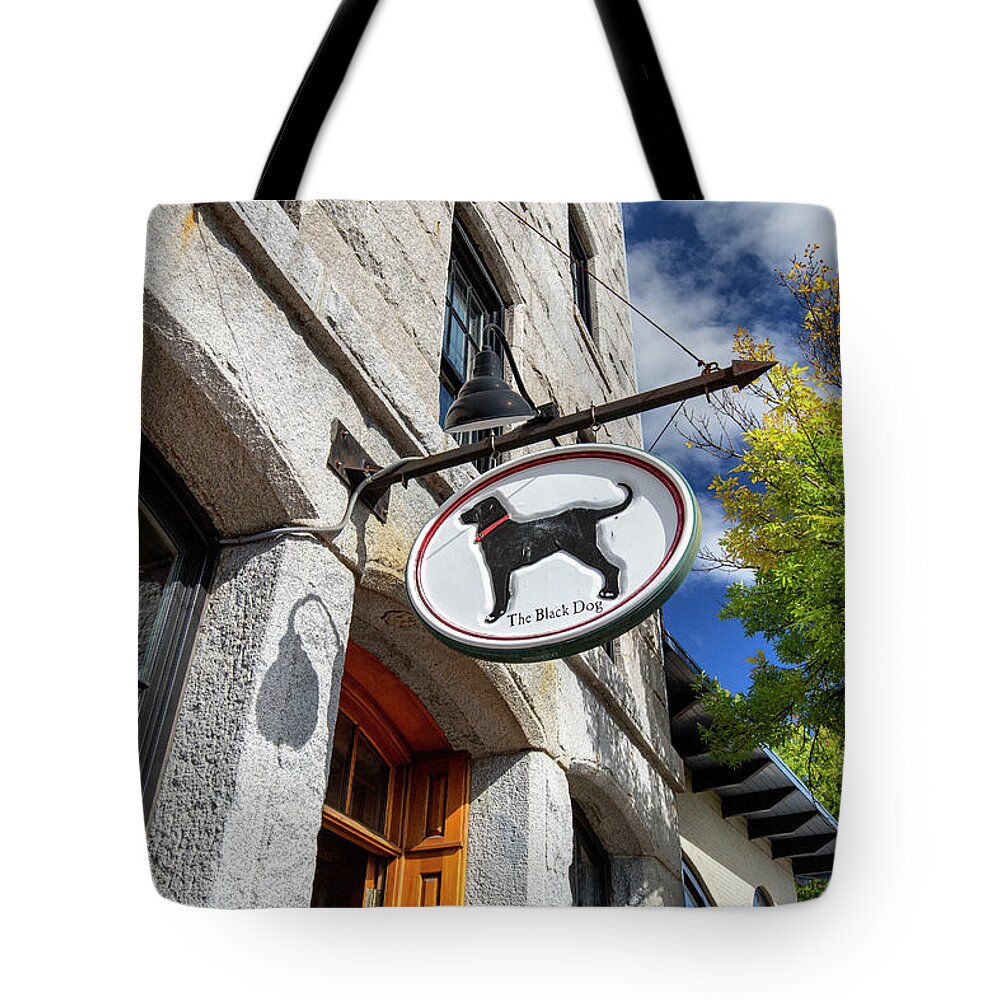 Estock Tote Bag featuring the digital art Maine, Portland, Old Town, Store Sign by Claudia Uripos