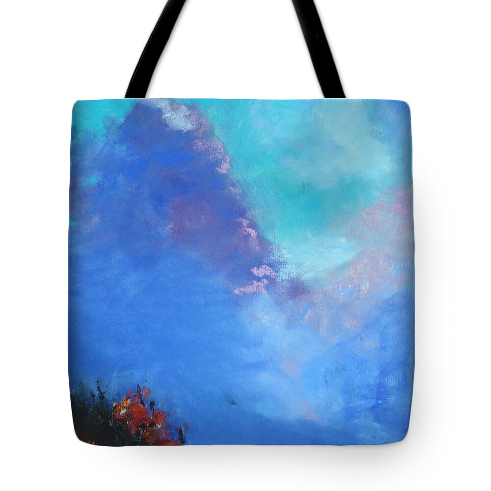 Landscape View Tote Bag featuring the painting Majestic View by Ruben Carrillo