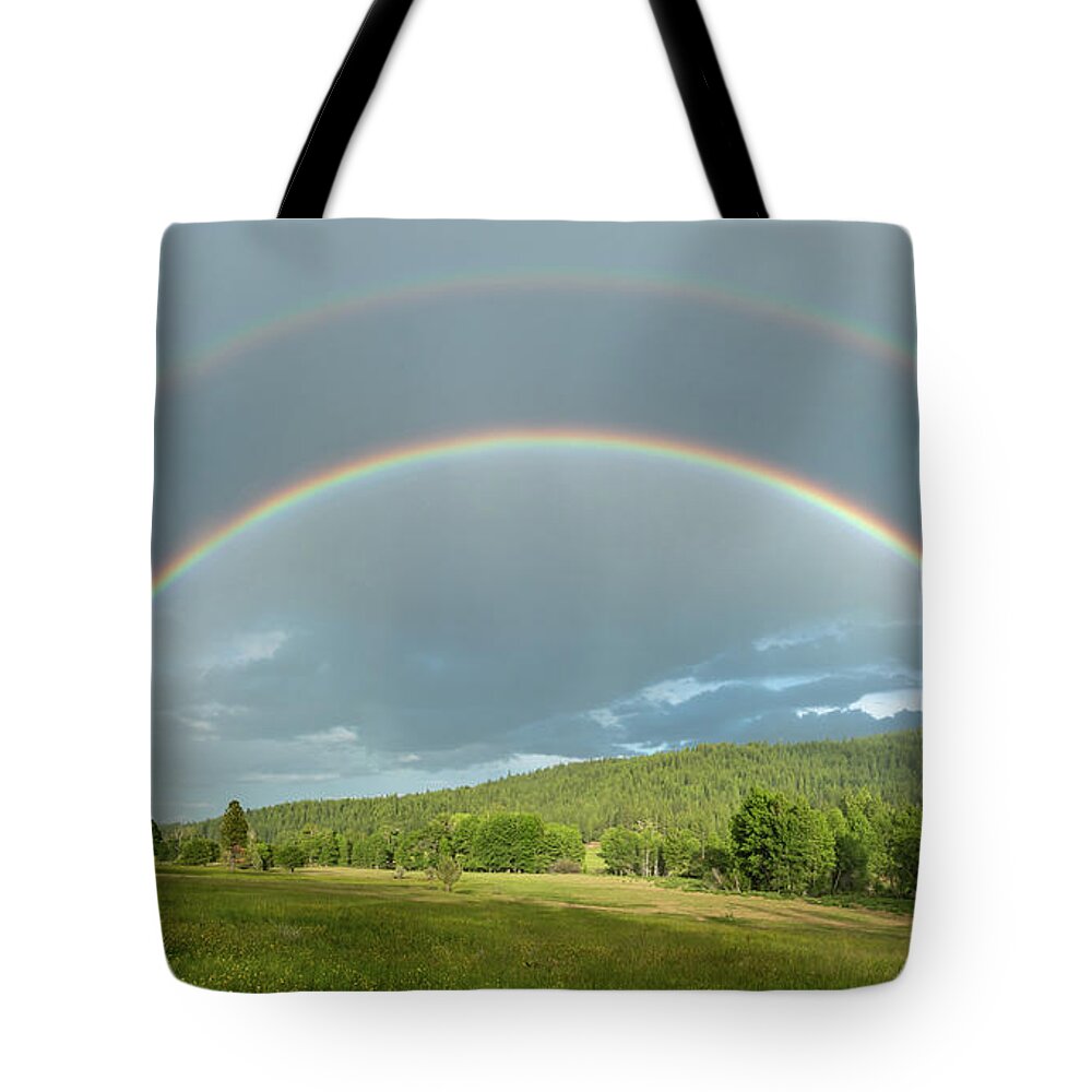 Rainbow Tote Bag featuring the photograph Make it a Double by Randy Robbins