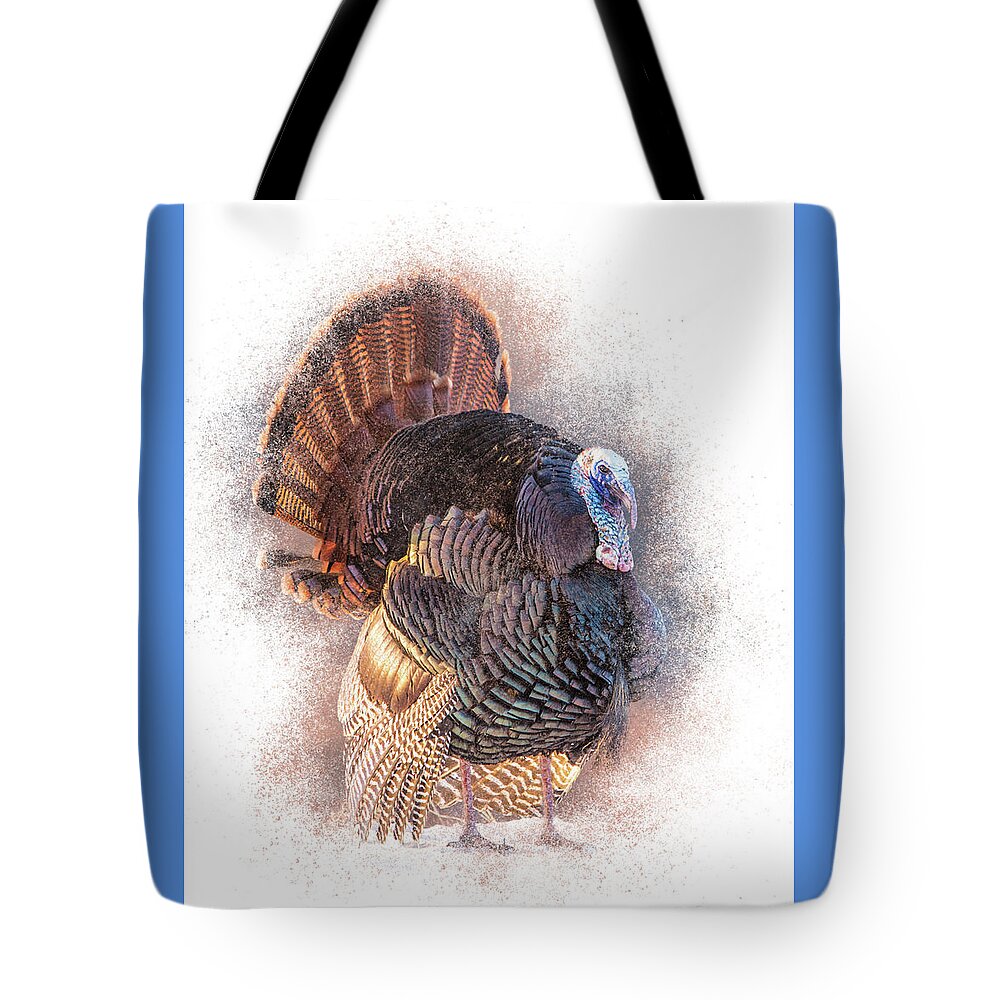 Turkey Tote Bag featuring the photograph Male Turkey Display by Patti Deters