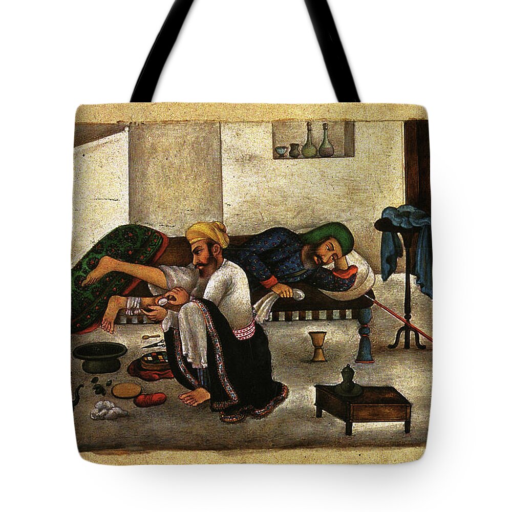 Medical Tote Bag featuring the painting Man of the Medical Caste by Unknown