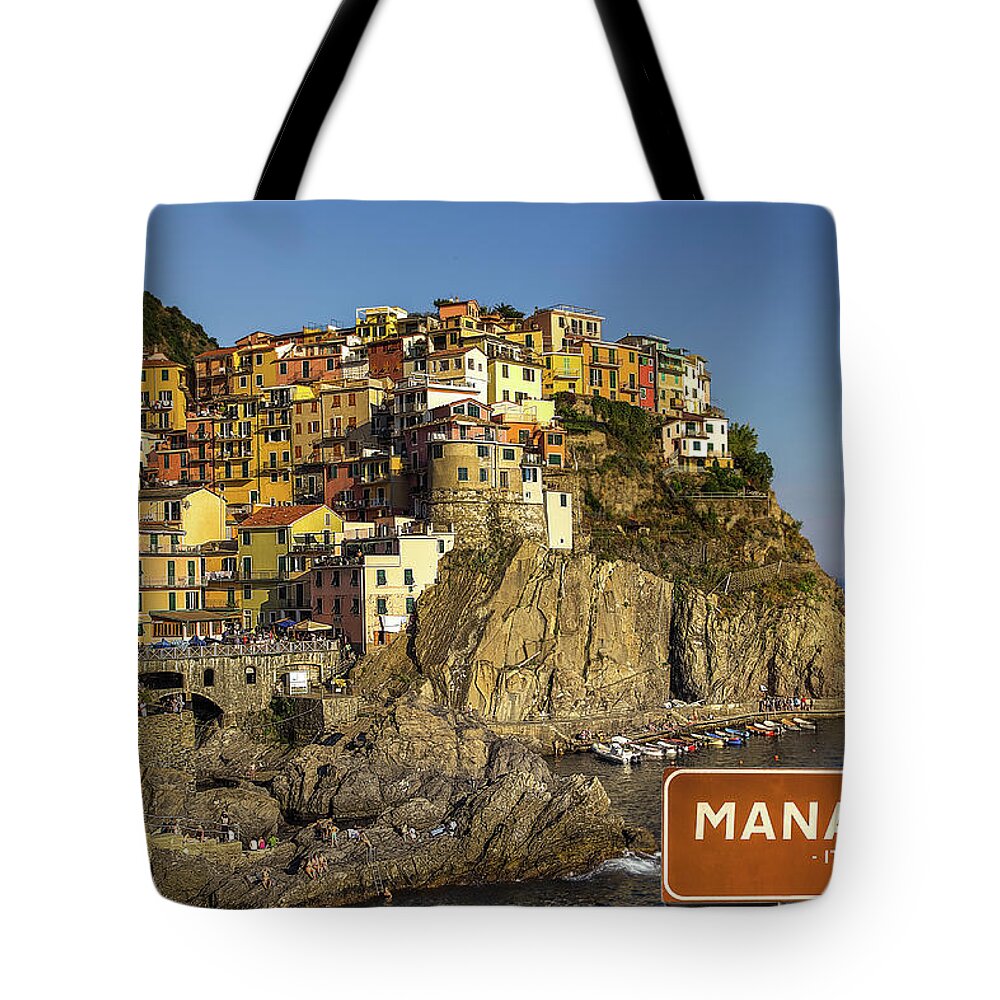 Cinque Tote Bag featuring the photograph Manarola by Vivida Photo PC