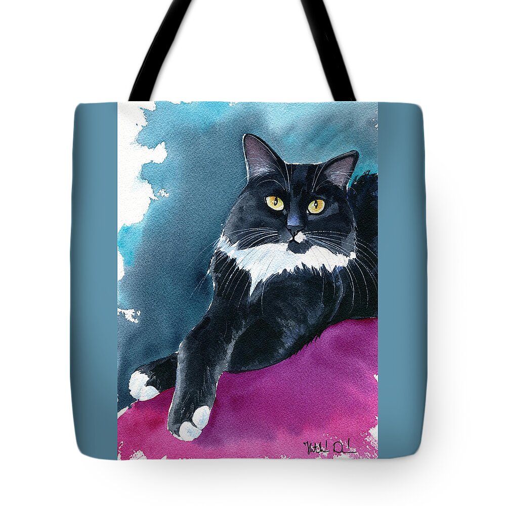 Cat Tote Bag featuring the painting Marina by Dora Hathazi Mendes