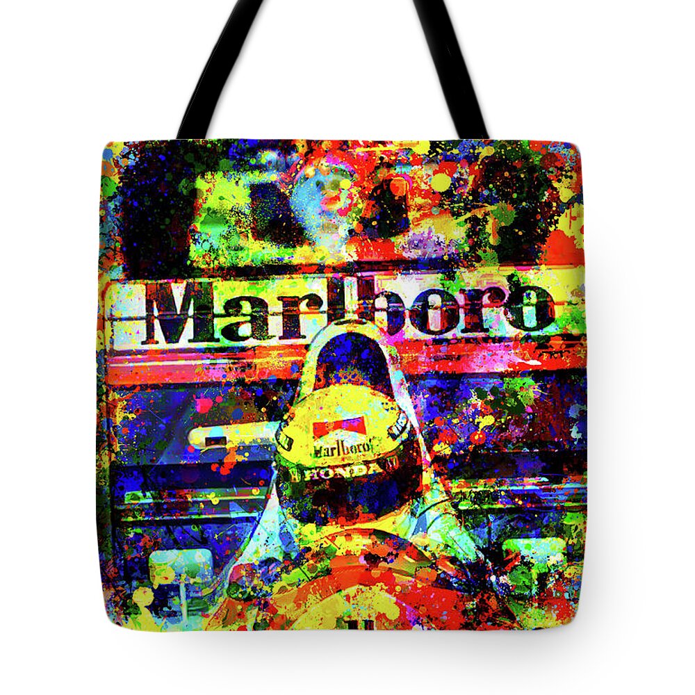 Digital Tote Bag featuring the digital art Marlboro Racing Line by Gary Grayson