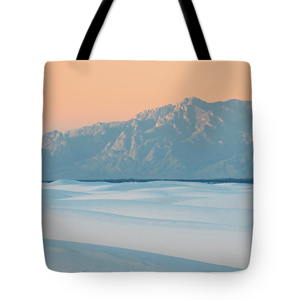 White Sands Tote Bag featuring the photograph Martian Sunrise At White Sands by Doug Sturgess