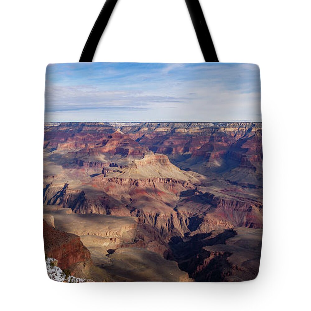 American Southwest Tote Bag featuring the photograph Mather Point Panorama by Todd Bannor