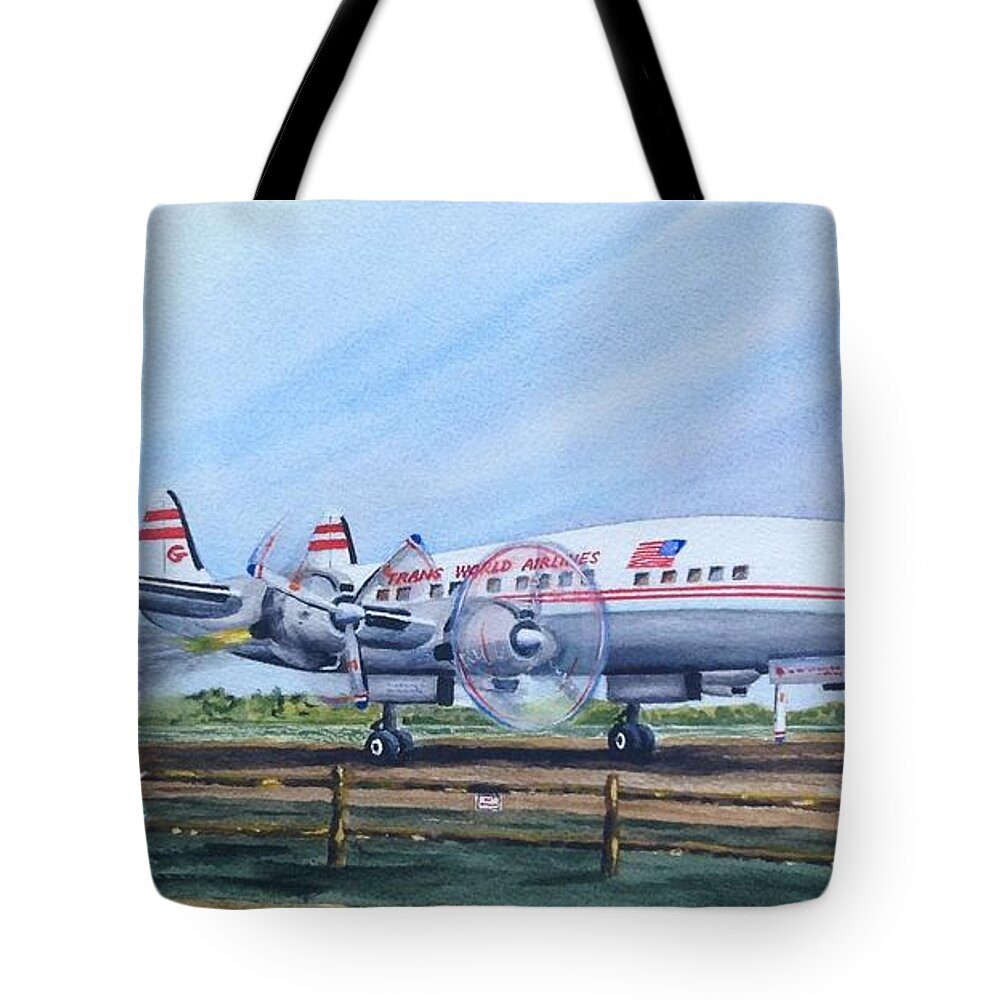Airplane Tote Bag featuring the painting Maybe Someday by Joseph Burger