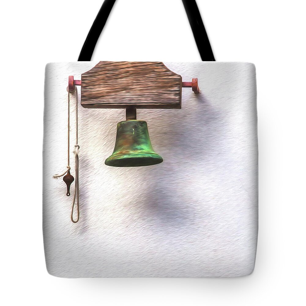 Church Tote Bag featuring the photograph Medieval Church Bell by David Letts